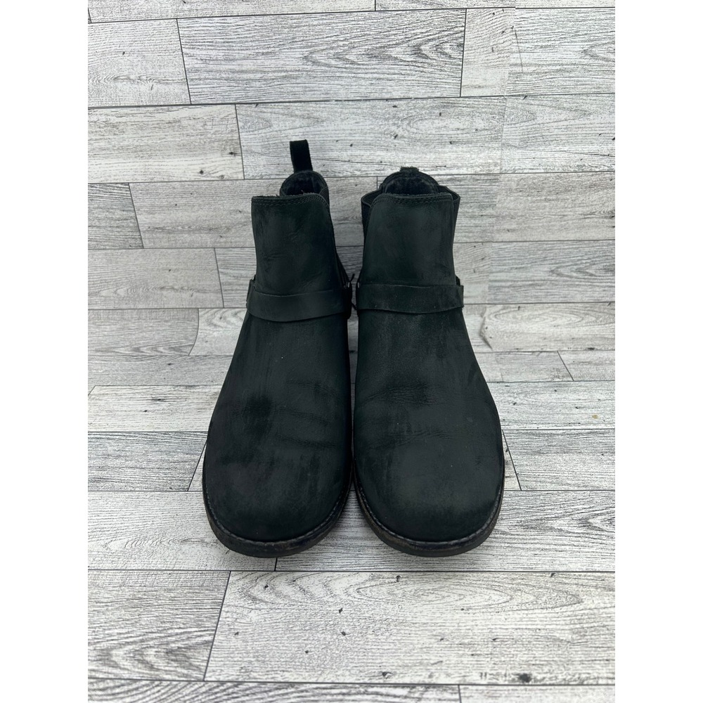 Teva De La Vina Dos Chelsea Boots Women Sz 8 Black Leather Harness Ankle 1017146